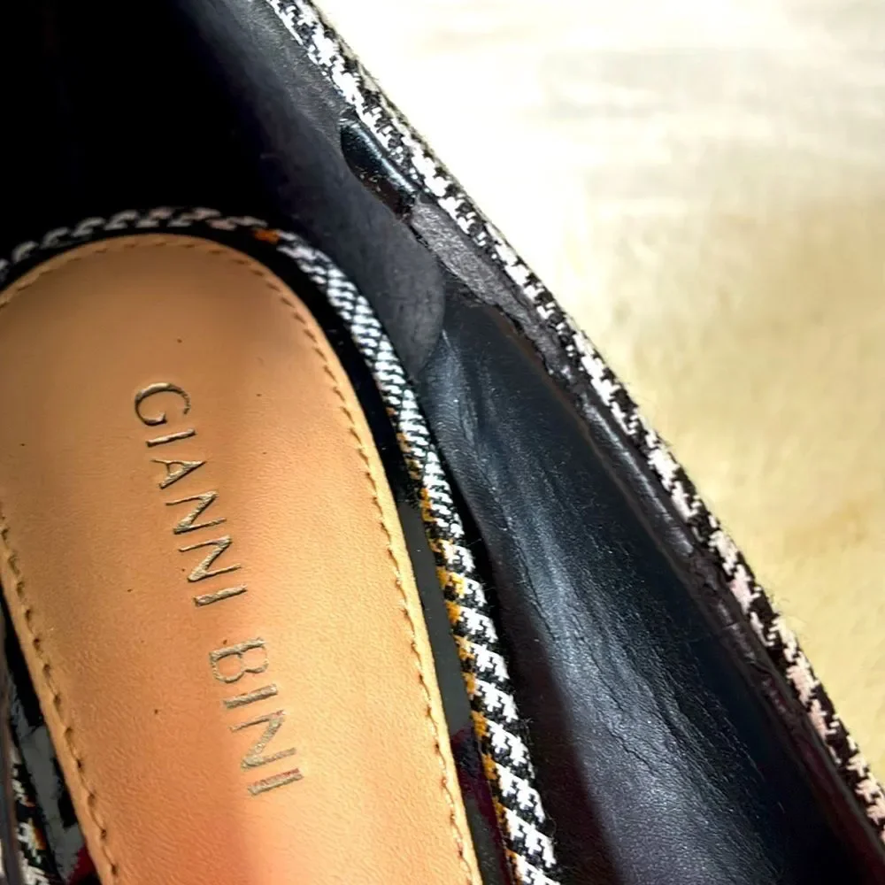 Gianni Bini Houndstooth Black and White 4 Inch Heels Women’s 7 Medium